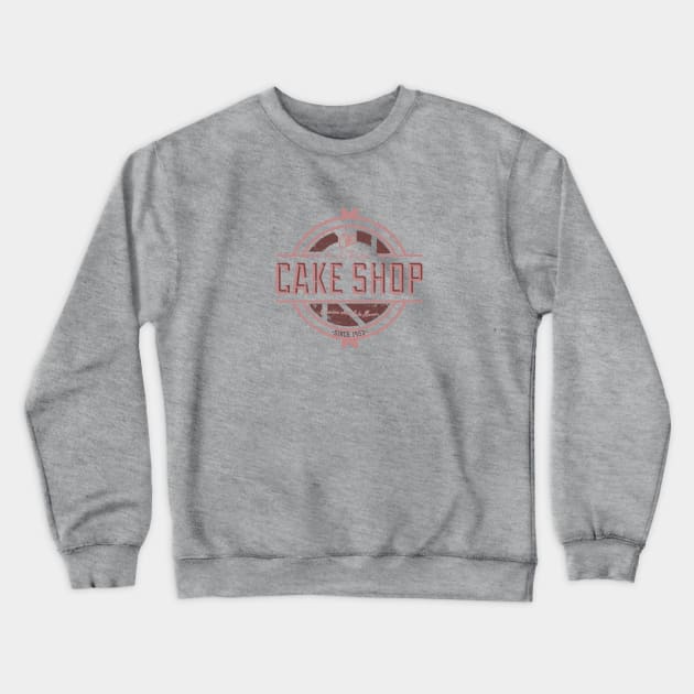 Aunt Glados' Cake Shop Crewneck Sweatshirt by SergioDoe